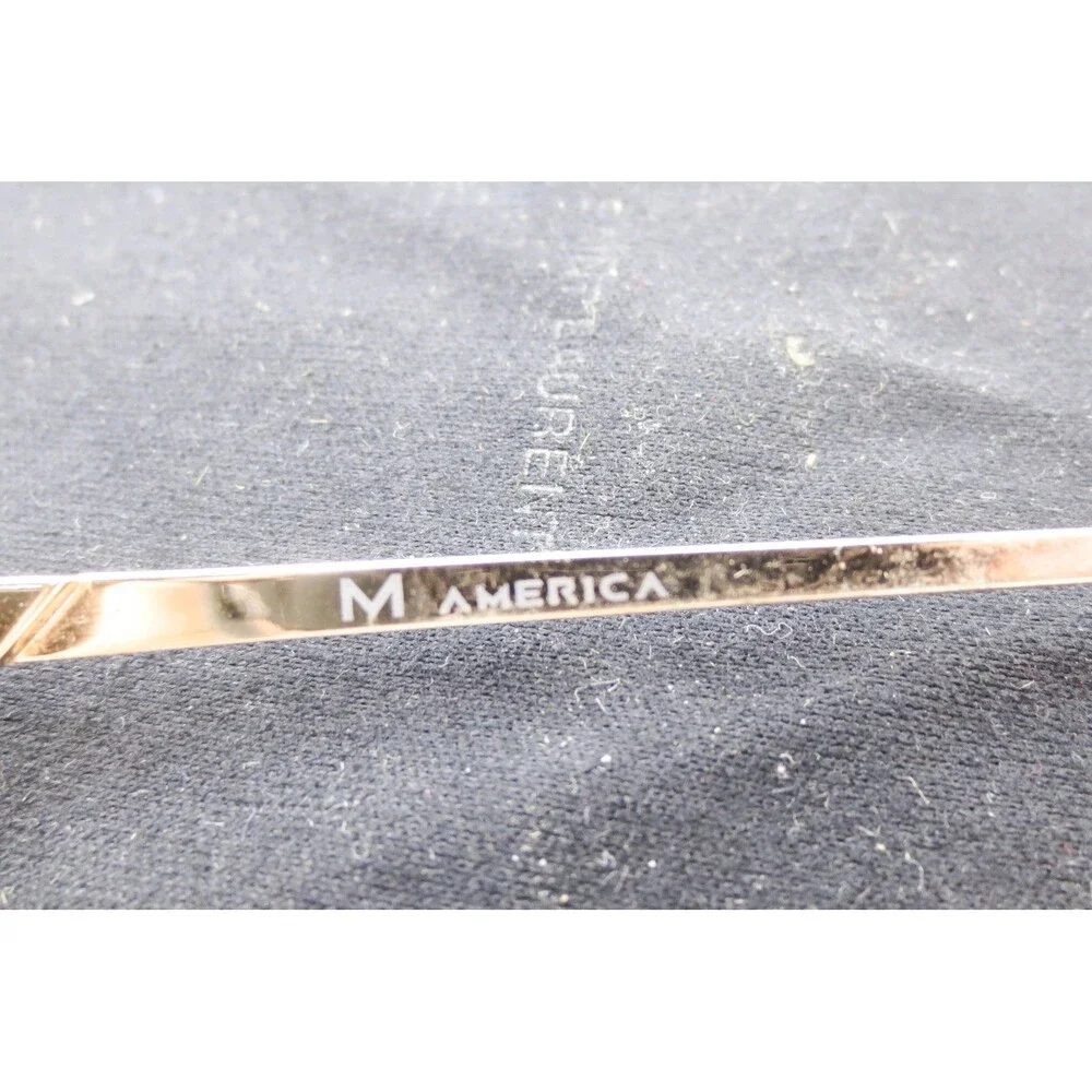 M America MU217 BLK Black Gold Rectangular Eyeglasses Frames 52-16-140